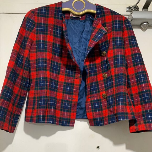 VINTAGE PENDLETON DOUBLE BREAST WOOL PLAID JACKETS SIZE SP - Picture 3 of 7